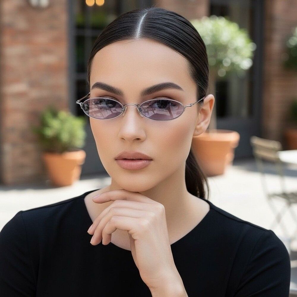 VTG 1990s Y2K Eyeglasses Clear Purple ELLEN TRACY CT3017 Oval Prescription